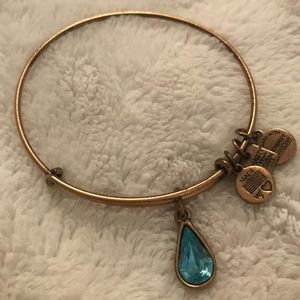 Gold Alex and Ani charm bracelet